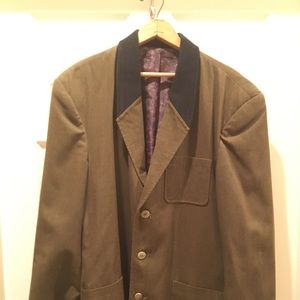 Men’s British ‘90s Velvet Collar Blazer